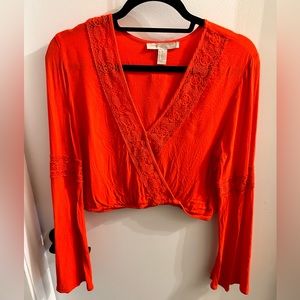 Crop Top Long-sleeve Blouse